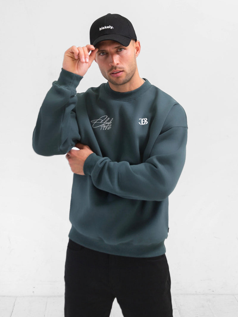 Club Relaxed Sweater - Teal Green