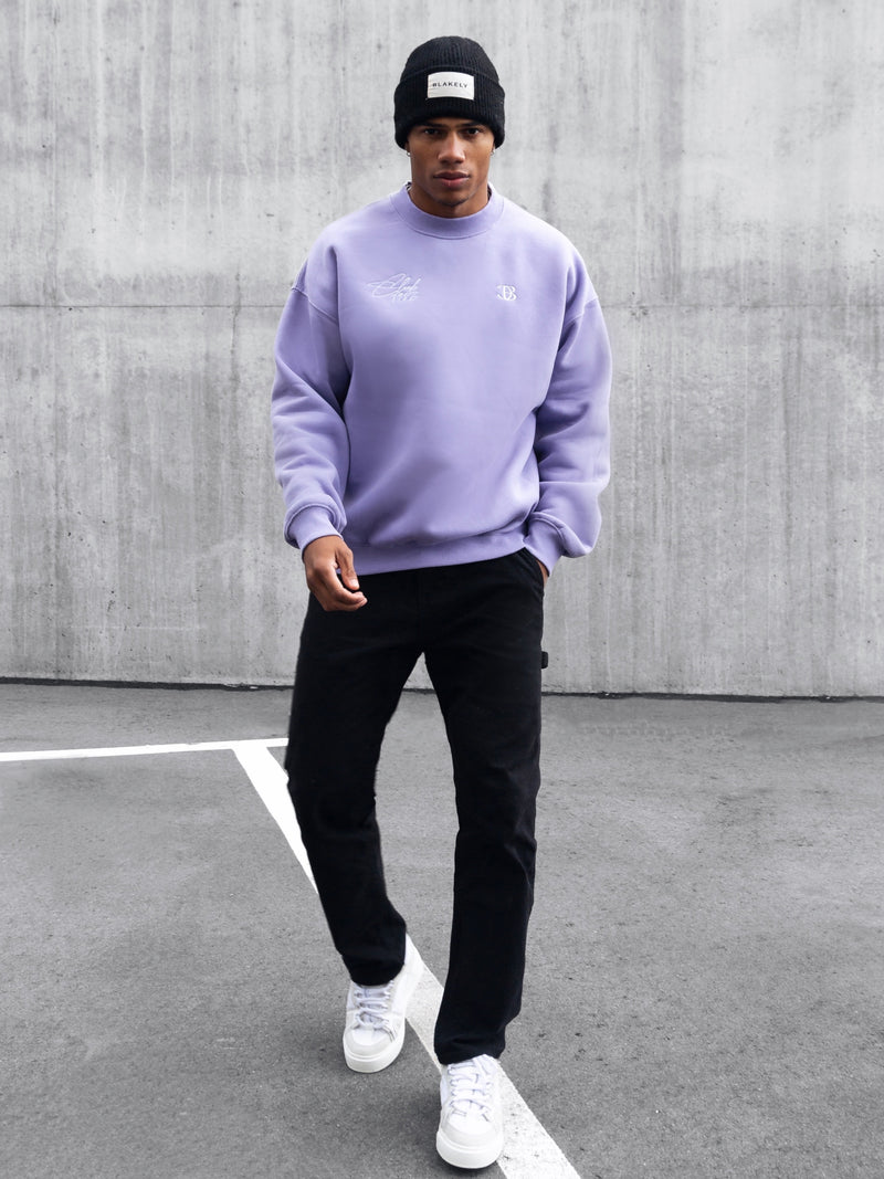 Club Relaxed Sweater - Violet