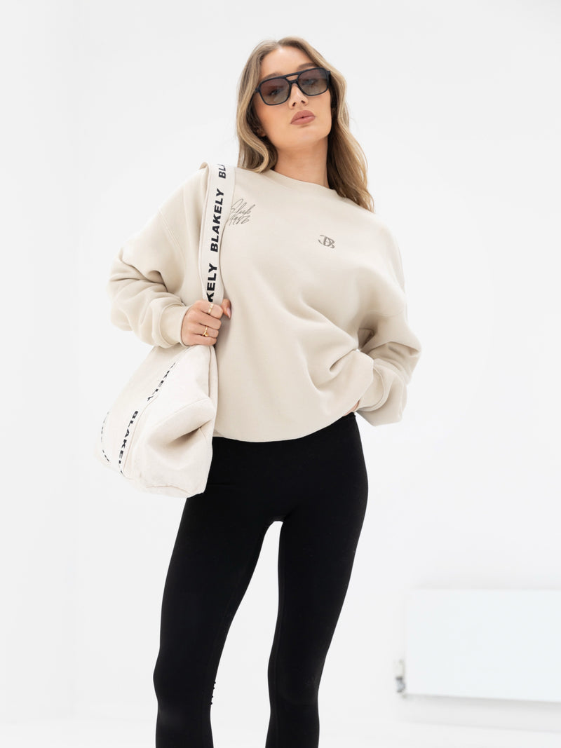 Club Oversized Sweater - Bone