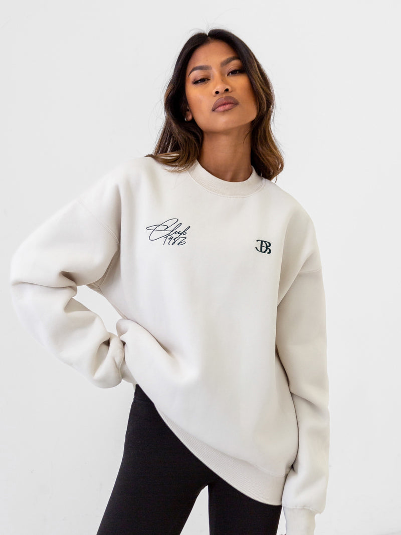 Club Oversized Sweater - Chalk