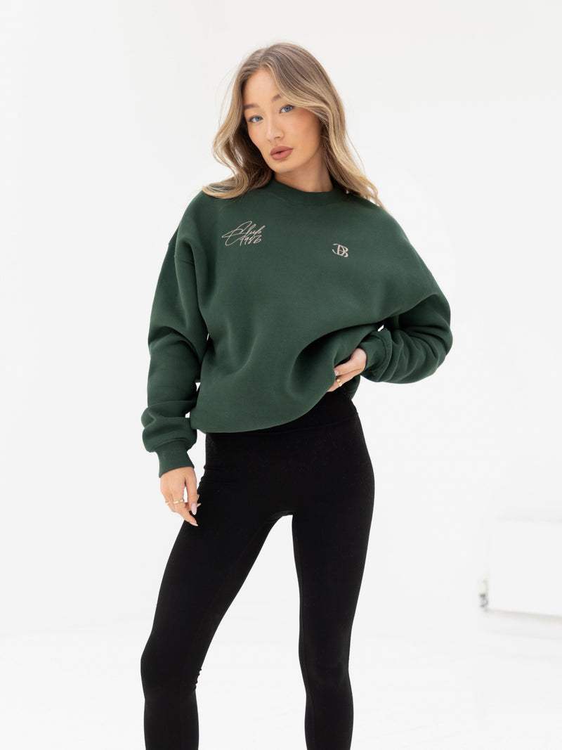 Club Oversized Sweater - Forest Green