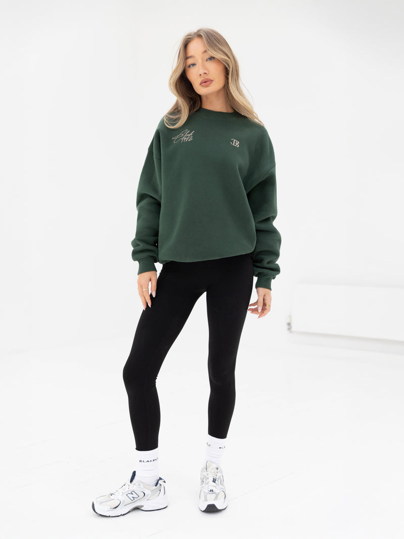 Club Oversized Sweater - Forest Green