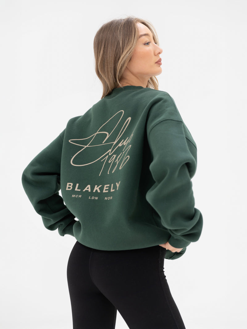 Club Oversized Sweater - Forest Green