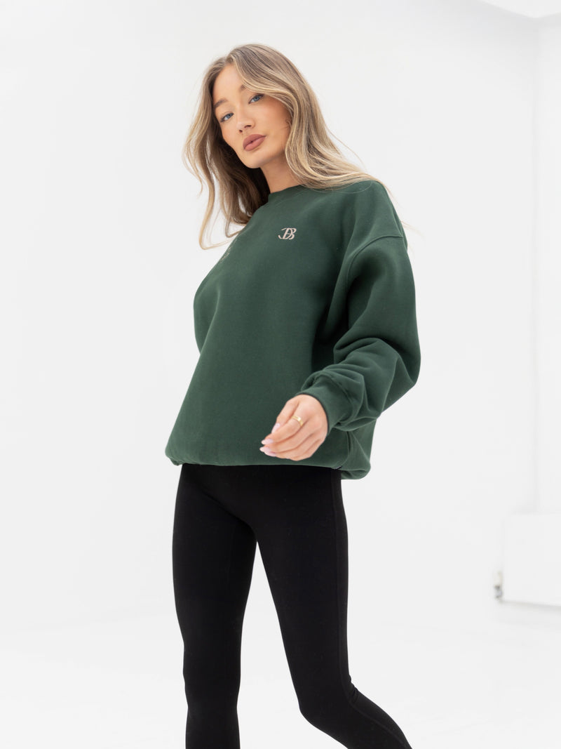 Club Oversized Sweater - Forest Green