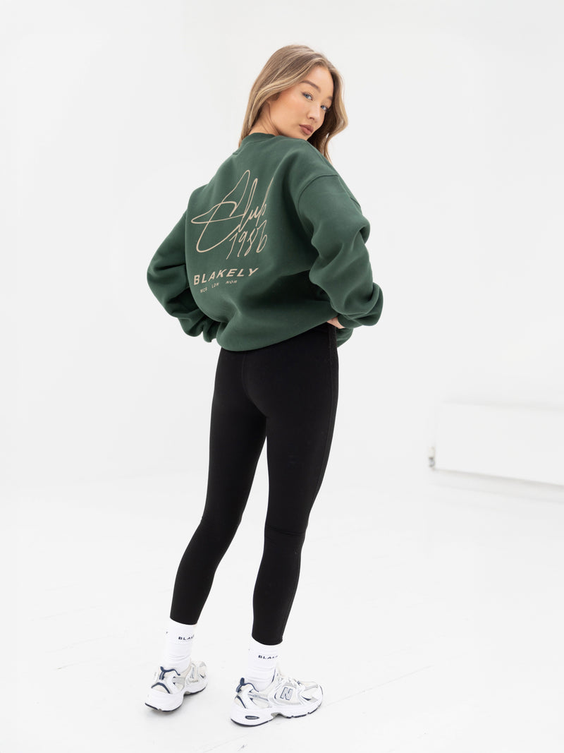 Club Oversized Sweater - Forest Green