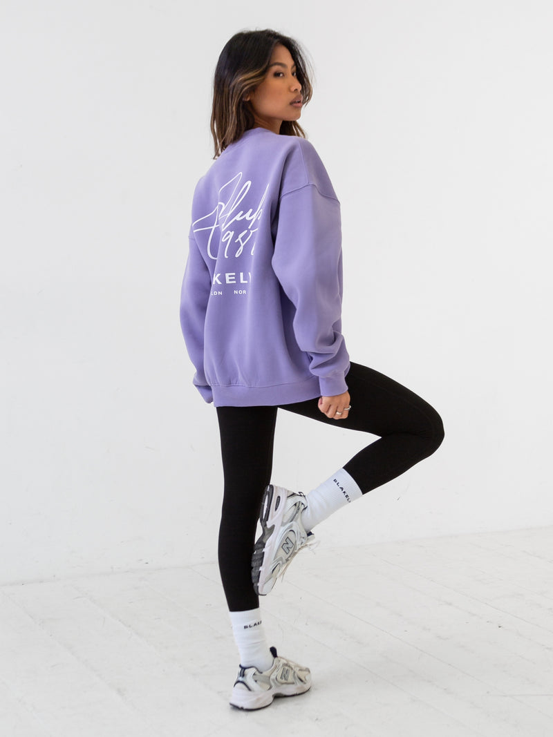 Club Oversized Sweater - Violet