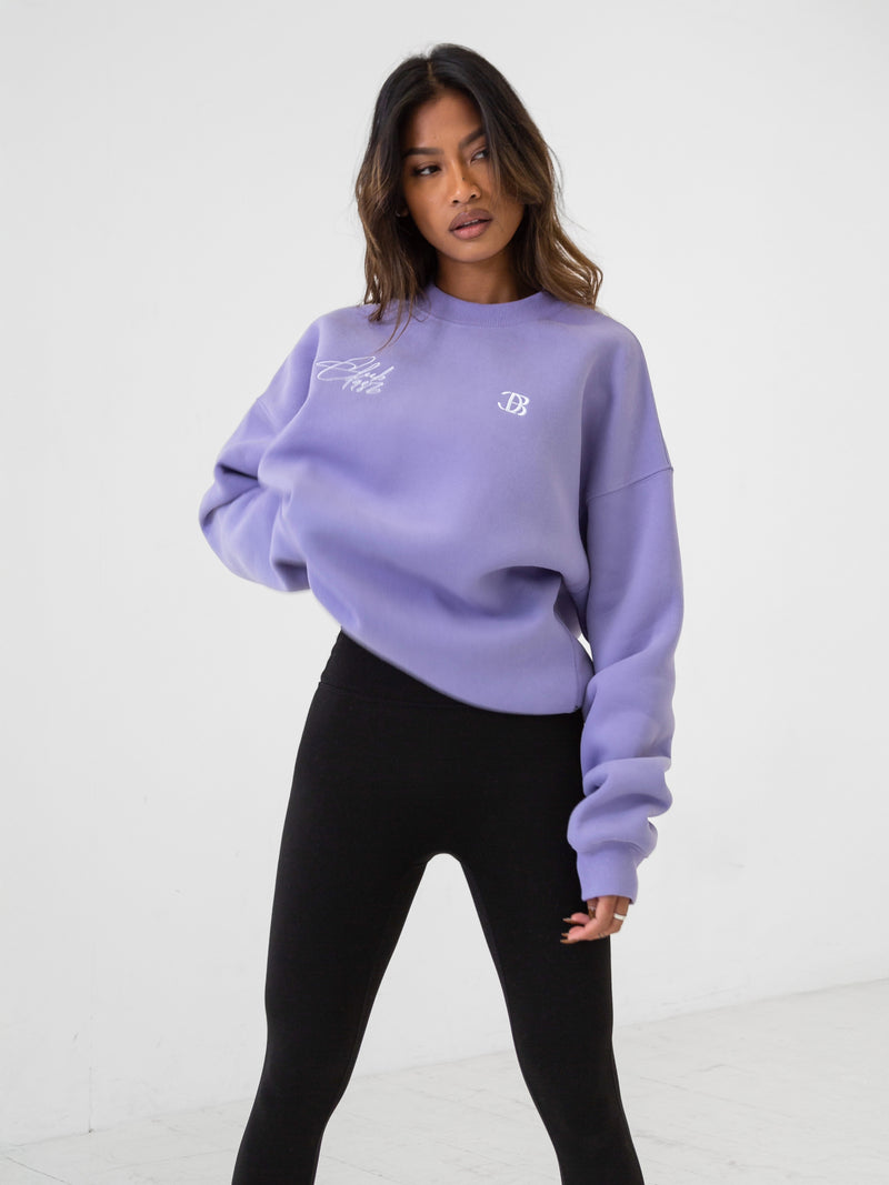 Club Oversized Sweater - Violet