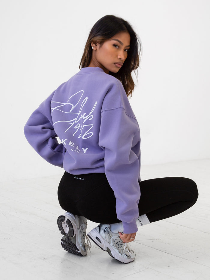 Club Oversized Sweater - Violet