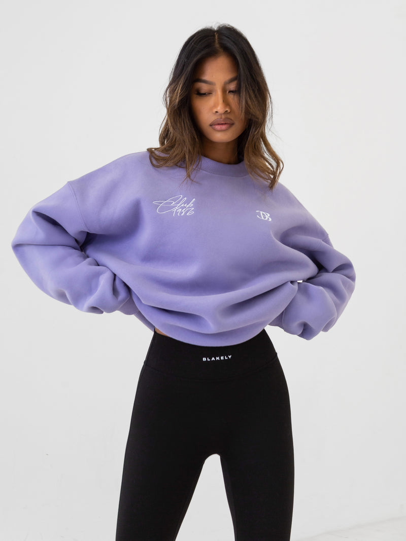 Club Oversized Sweater - Violet