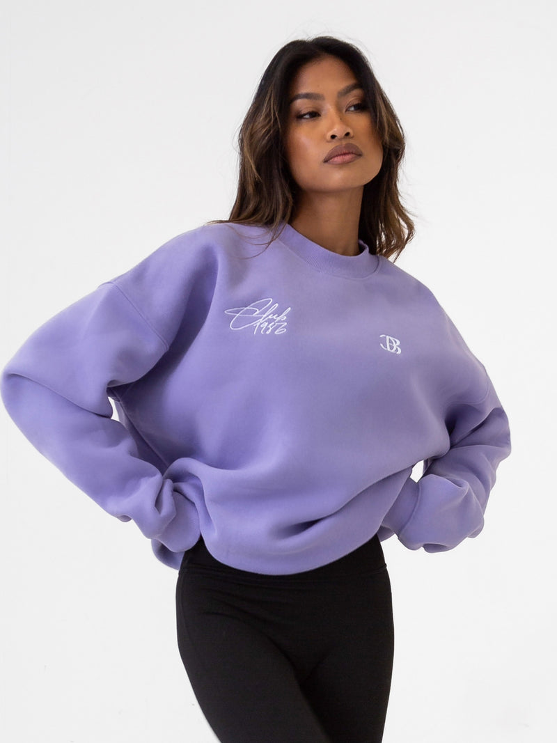 Club Oversized Sweater - Violet