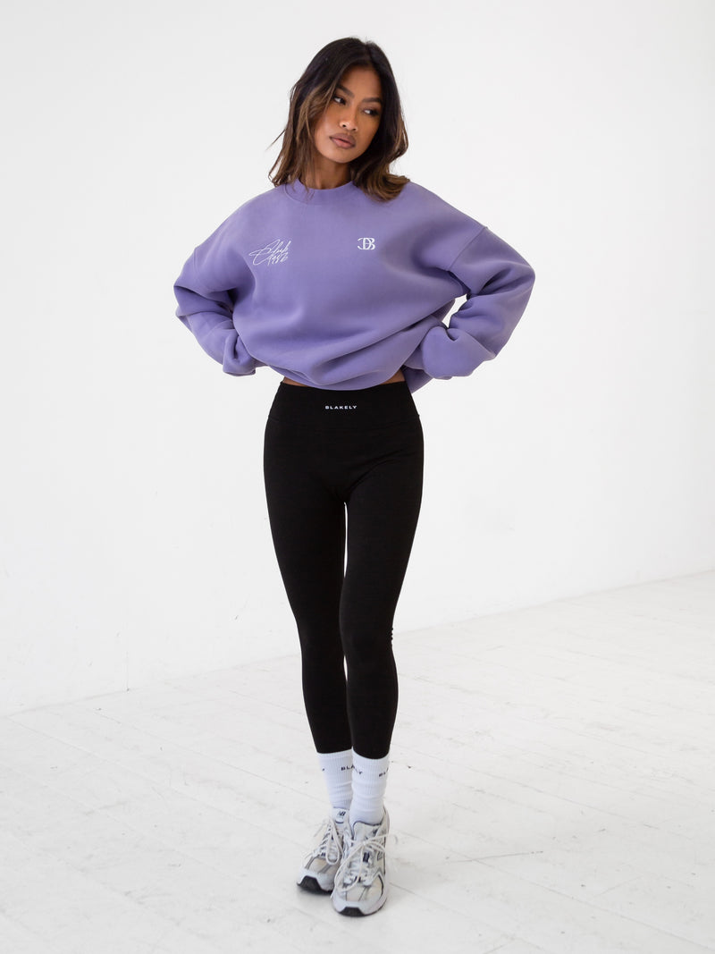 Club Oversized Sweater - Violet