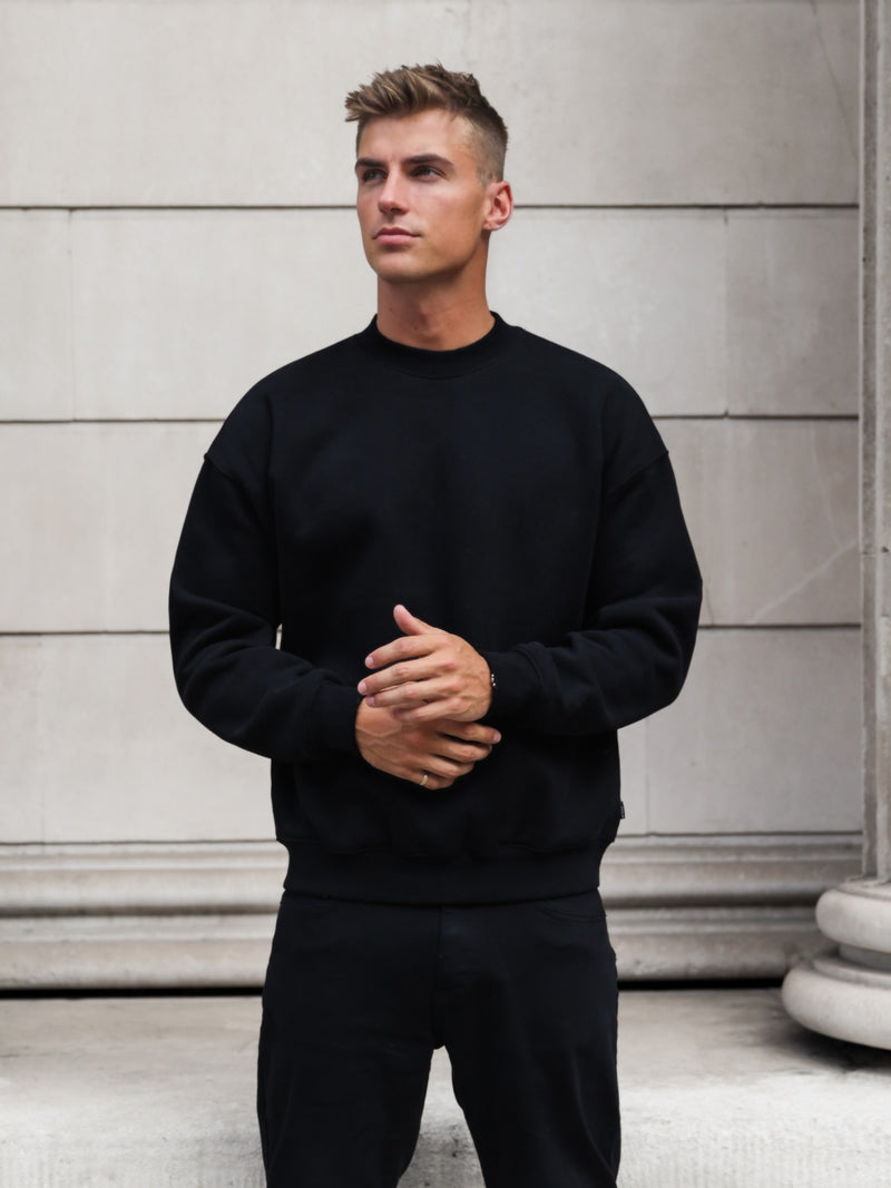 Enzo Relaxed Sweater - Black