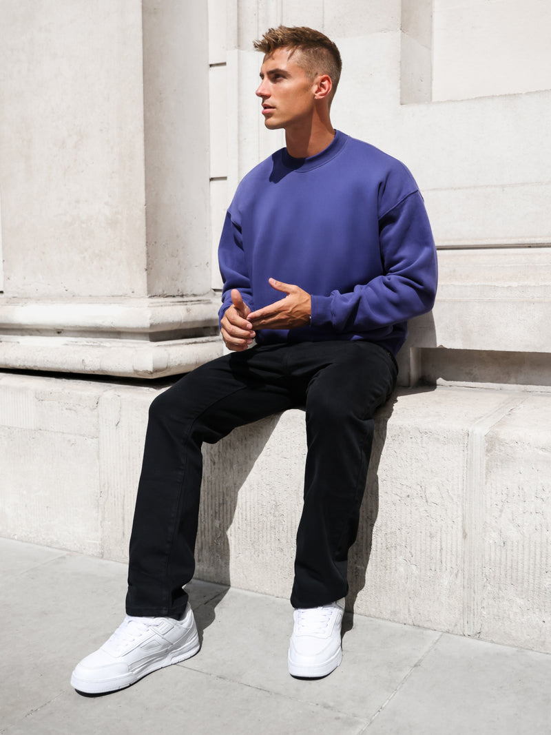 Enzo Relaxed Sweater - Bold Purple