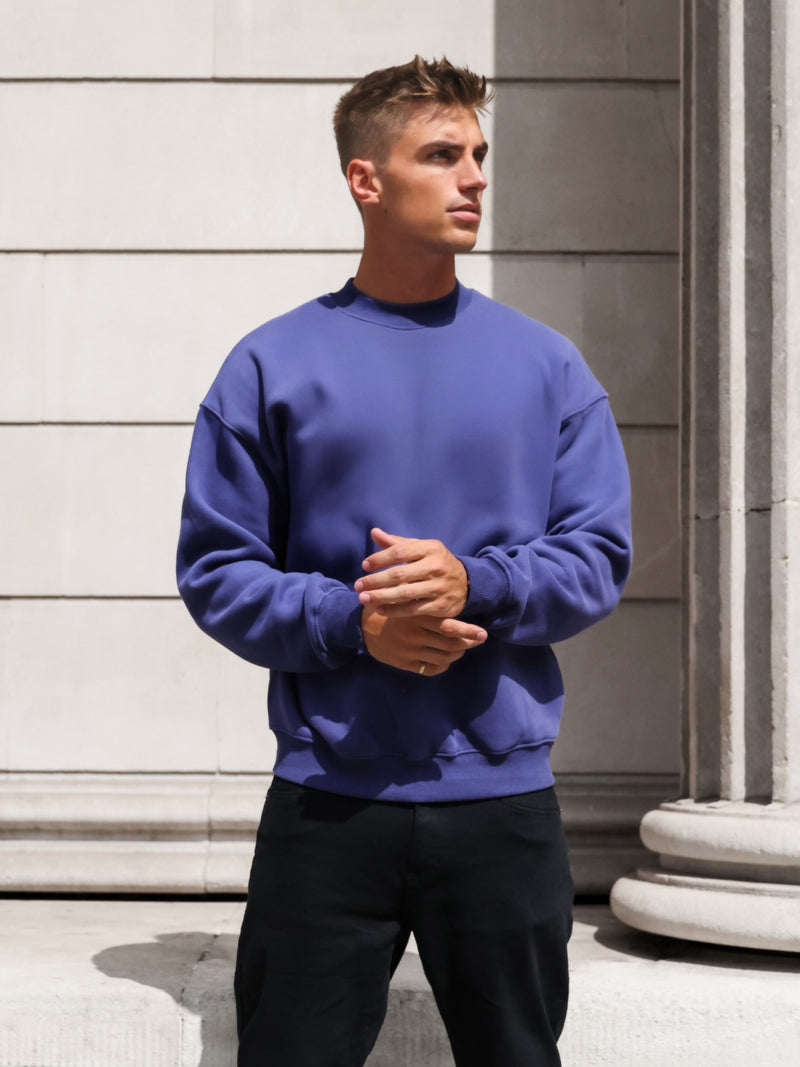 Enzo Relaxed Sweater - Bold Purple