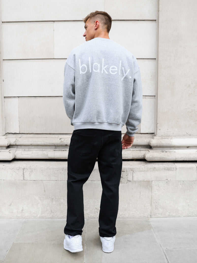 Enzo Relaxed Sweater - Marl Grey