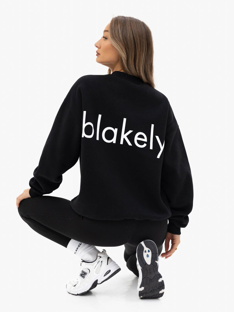 Thea Oversized Sweater - Black