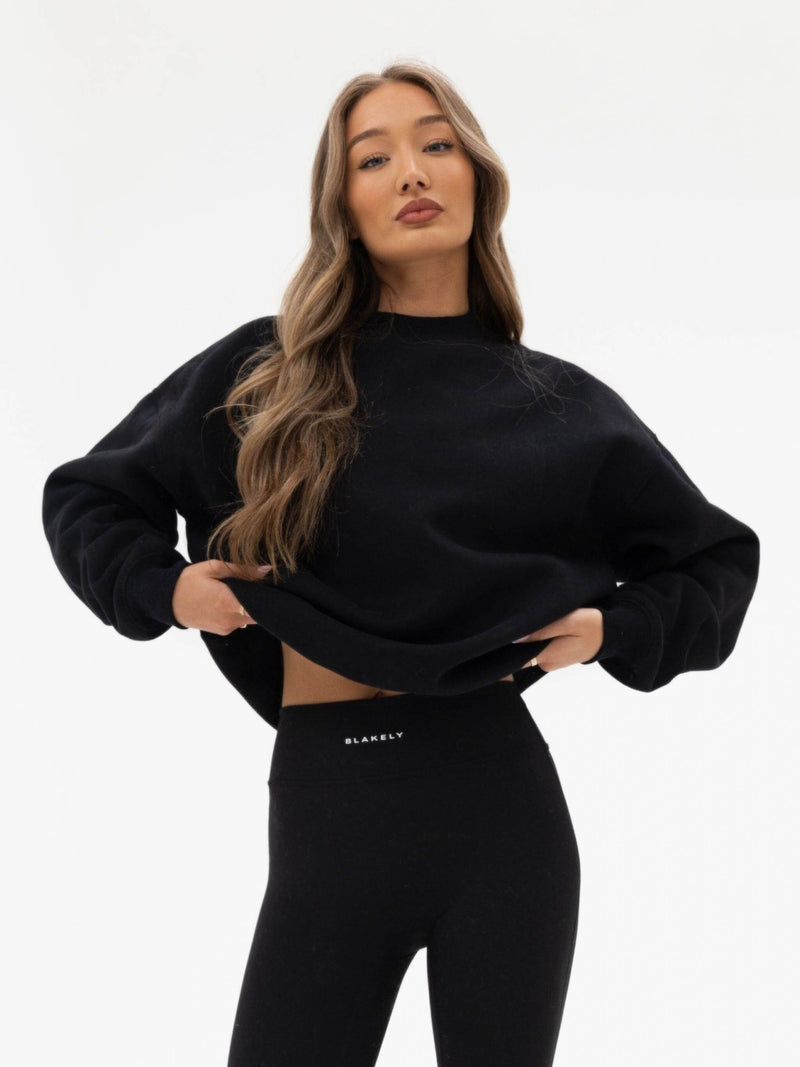 Thea Oversized Sweater - Black