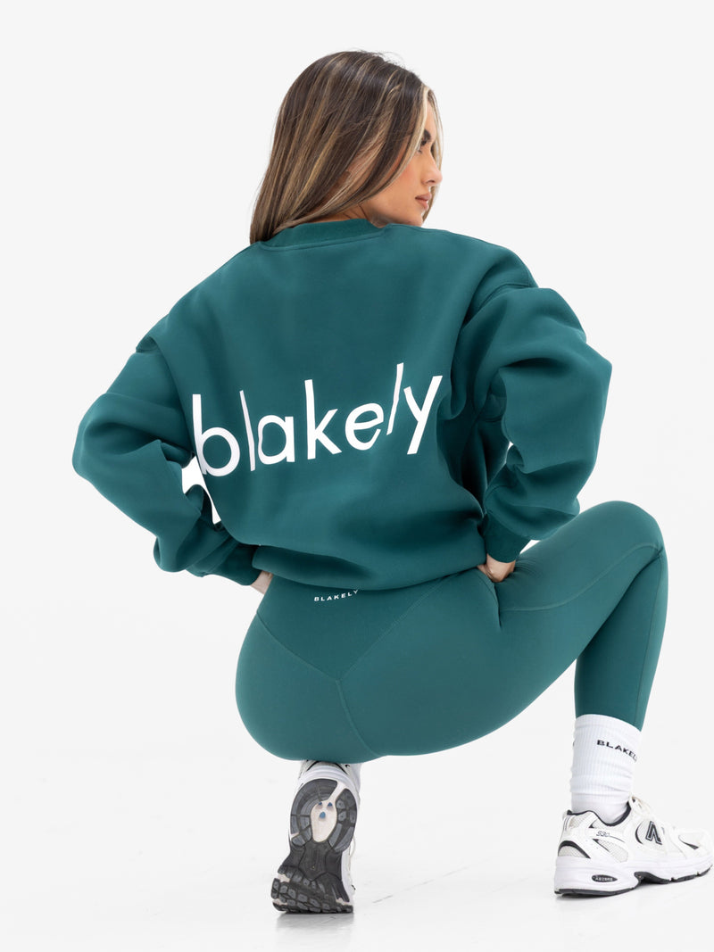 Thea Oversized Sweater - Deep Green