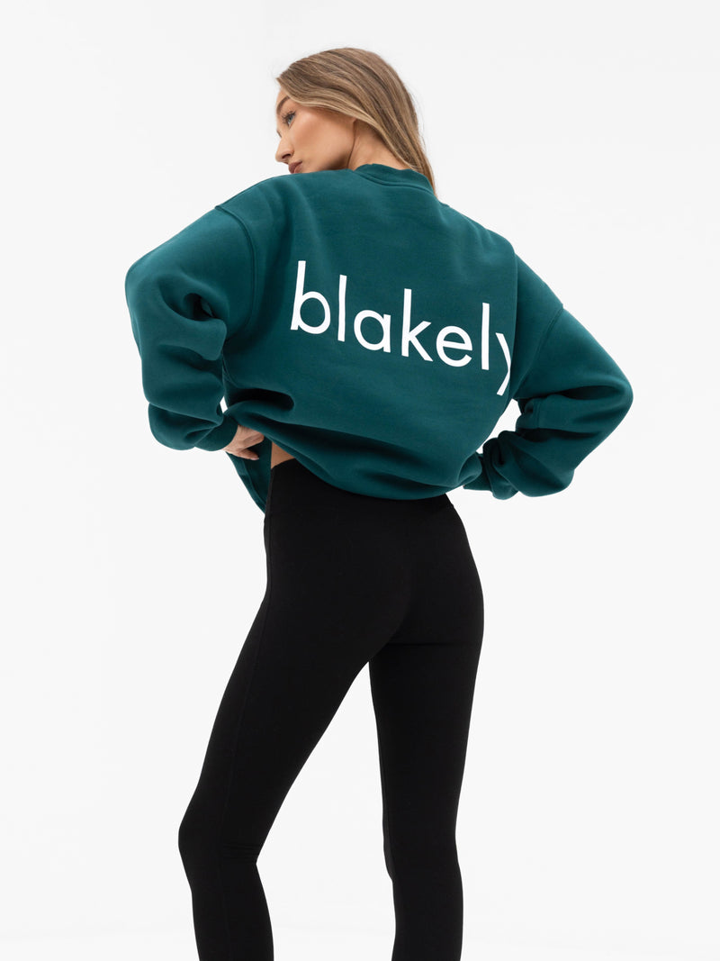 Thea Oversized Sweater - Deep Green