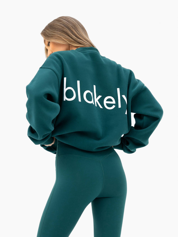 Thea Oversized Sweater - Deep Green