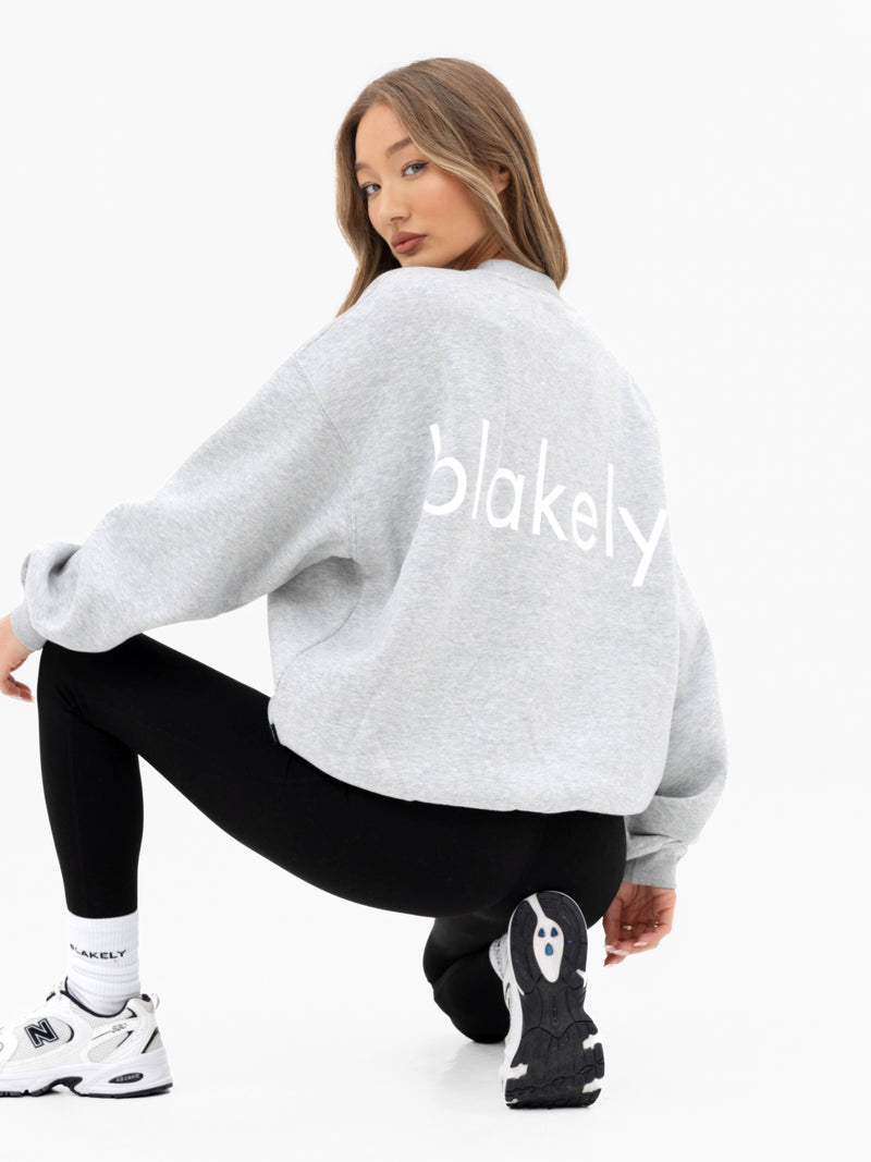 Thea Oversized Sweater - Marl Grey