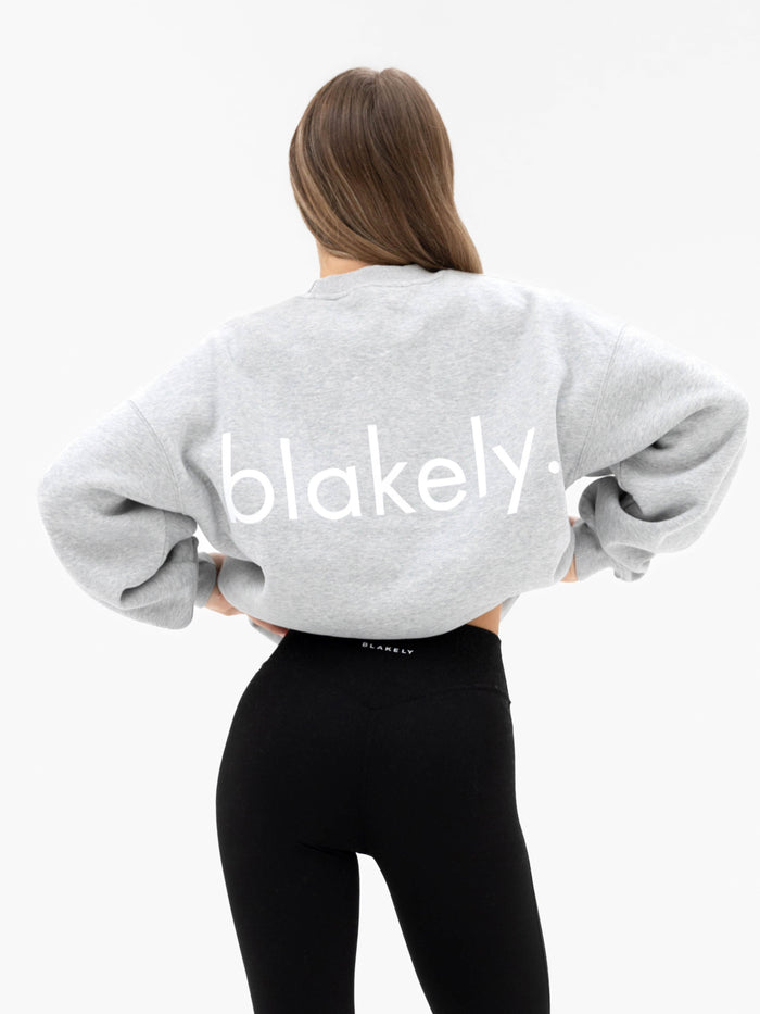 Thea Oversized Sweater - Marl Grey