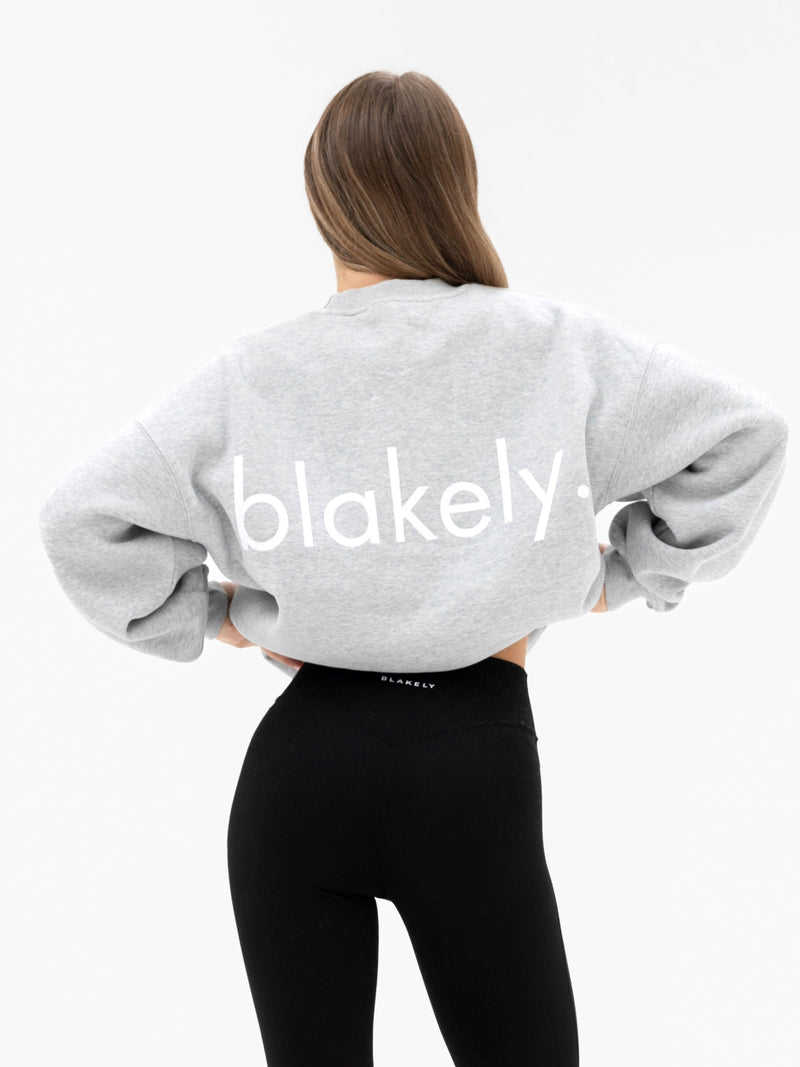 Thea Oversized Sweater - Marl Grey