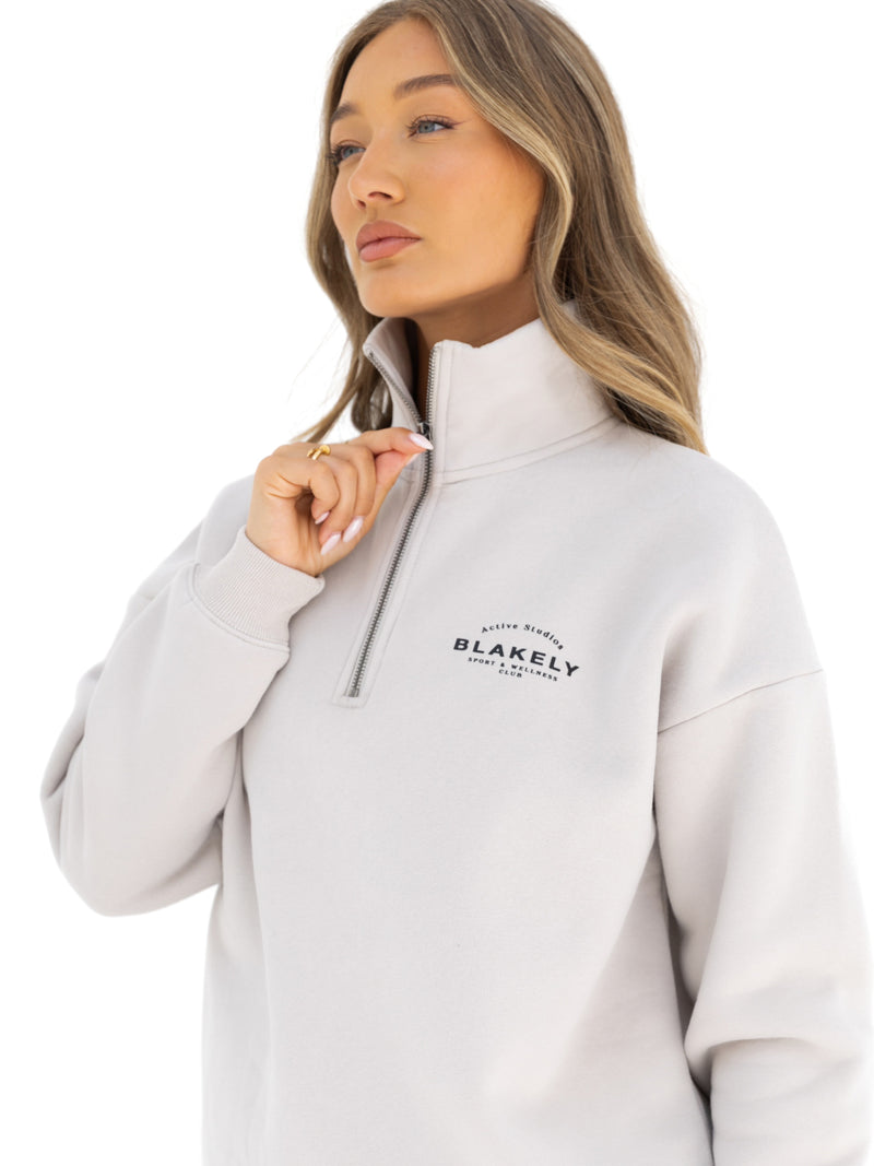 Active Studios 1/4 Zip Sweater - Ivory