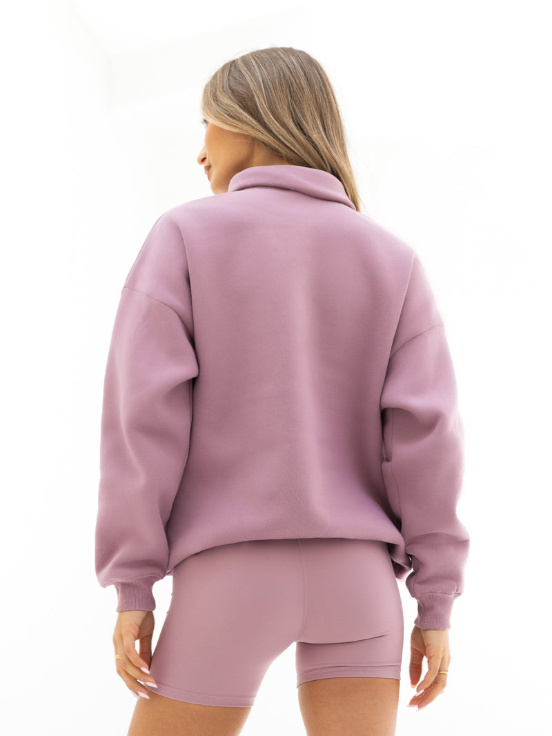 Active Studios 1/4 Zip Sweater - Dusty Pink