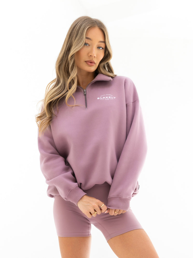 Active Studios 1/4 Zip Sweater - Dusty Pink