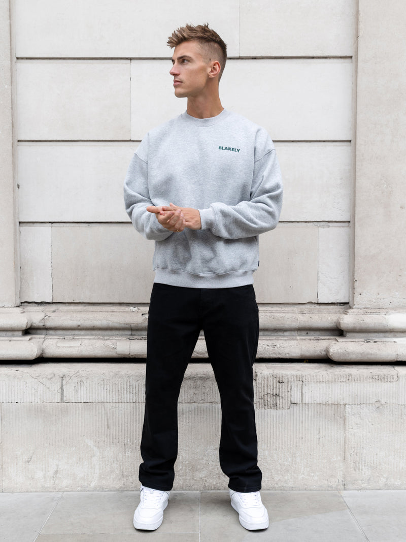 Jordan Relaxed Sweater - Marl Grey