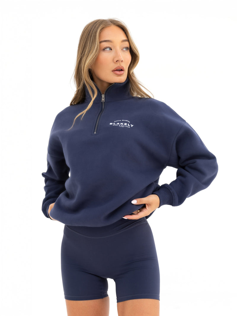Active Studios 1/4 Zip Sweater - True Navy