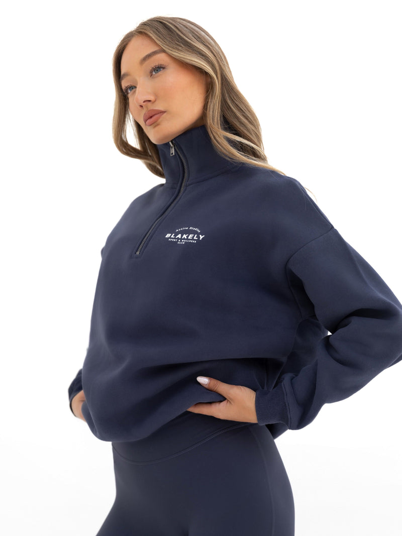 Active Studios 1/4 Zip Sweater - True Navy