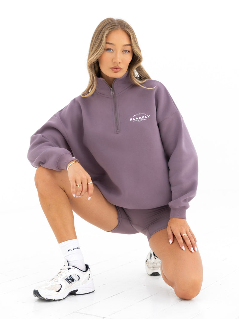 Active Studios 1/4 Zip Sweater - Grape