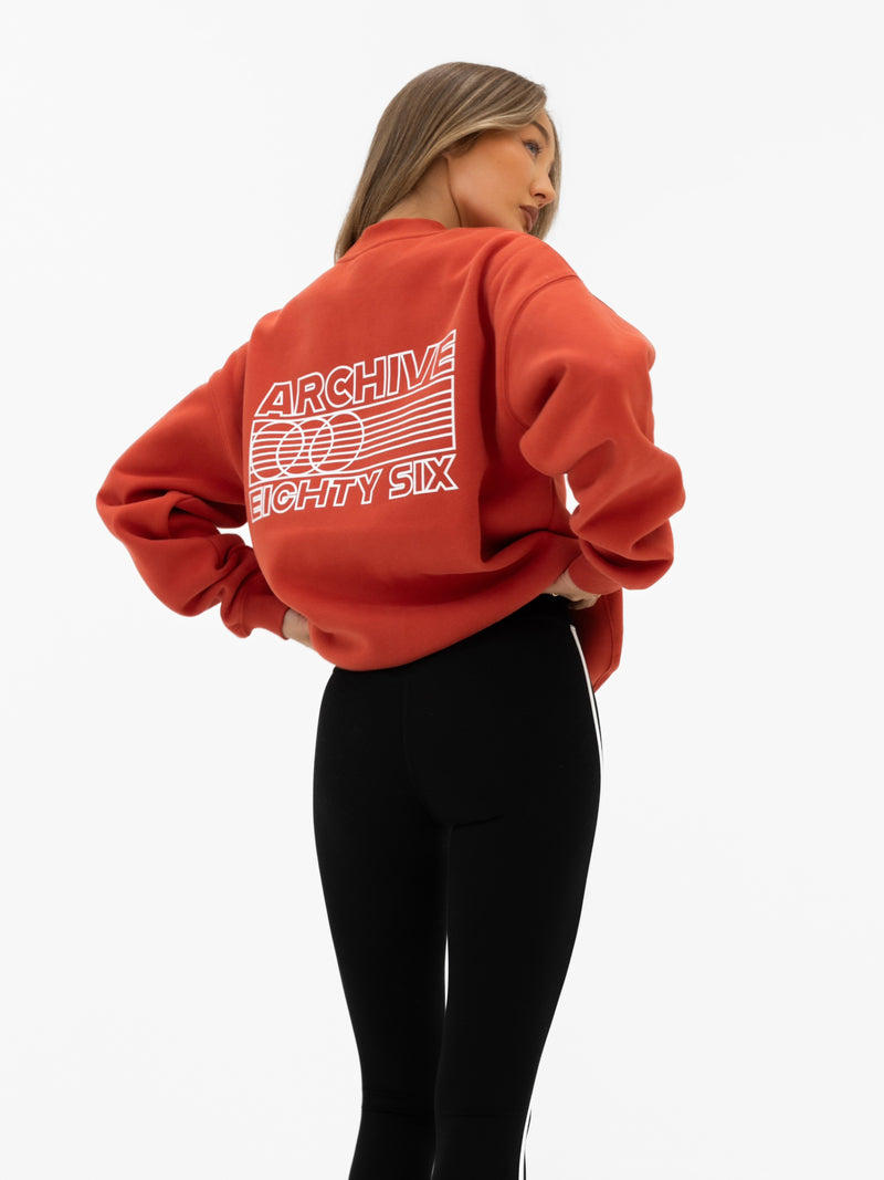 Naomi Oversized Sweater - Washed Red