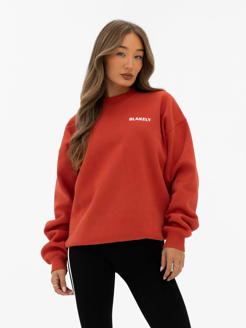 Naomi Oversized Sweater - Washed Red