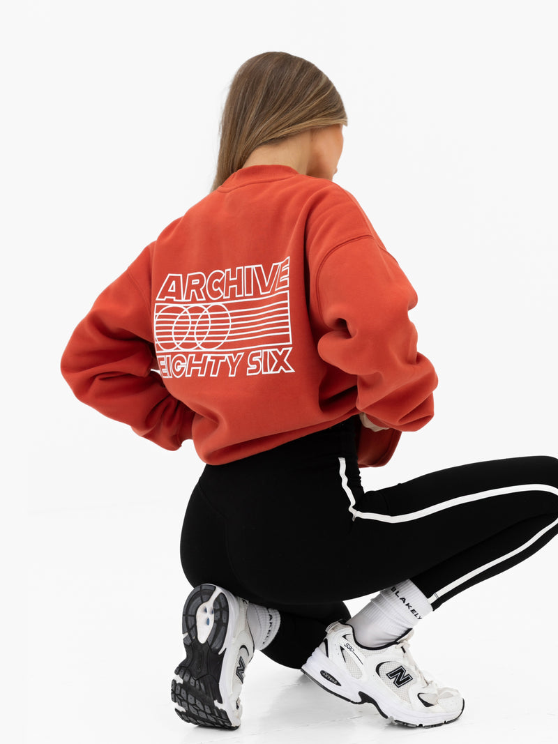 Naomi Oversized Sweater - Washed Red