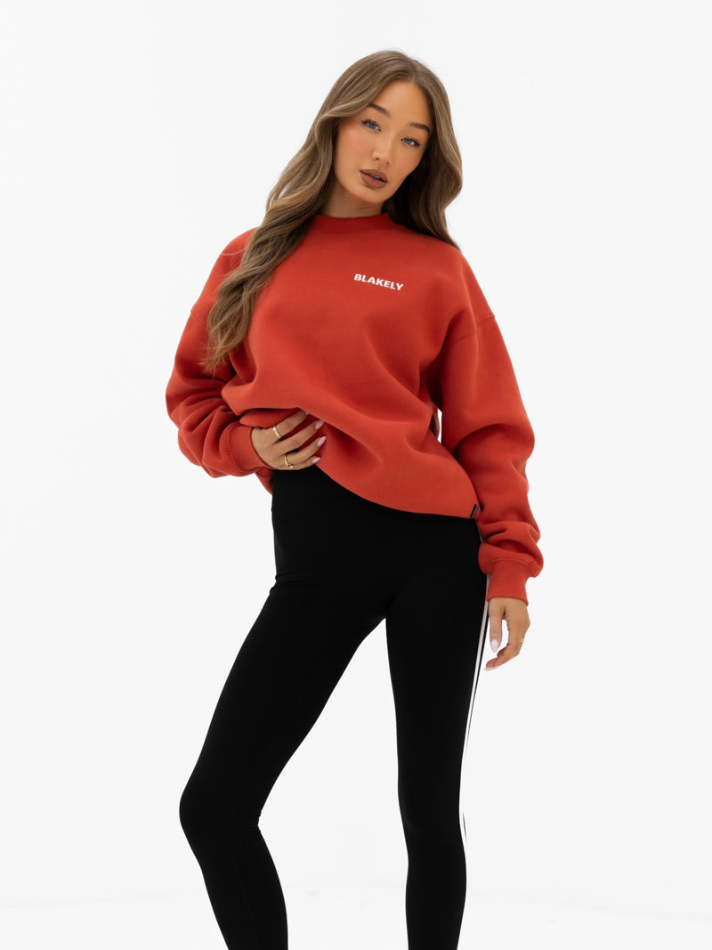 Naomi Oversized Sweater - Washed Red