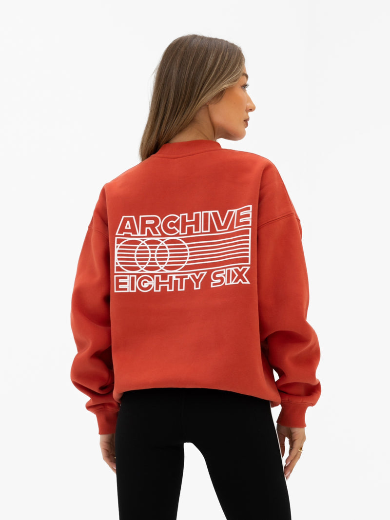 Naomi Oversized Sweater - Washed Red