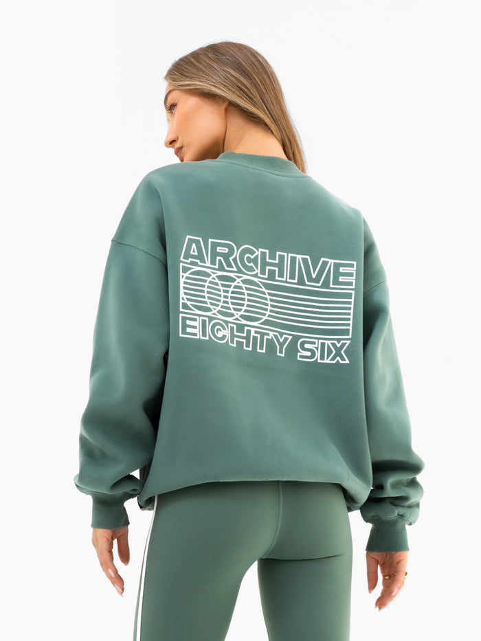 Naomi Oversized Sweater - Vintage Green