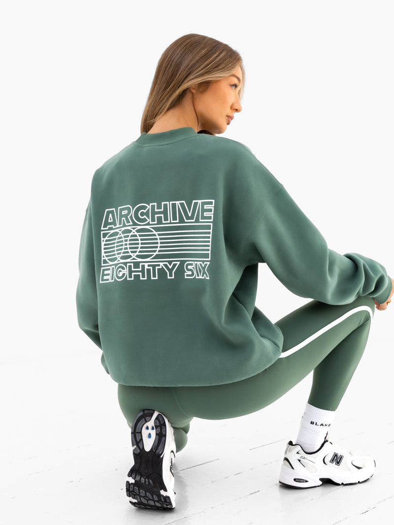 Naomi Oversized Sweater - Vintage Green