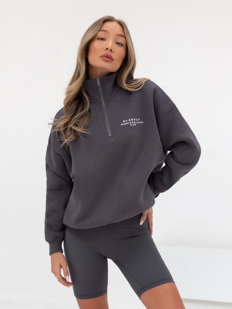 Ultimate 1/4 Zip Sweater - Charcoal