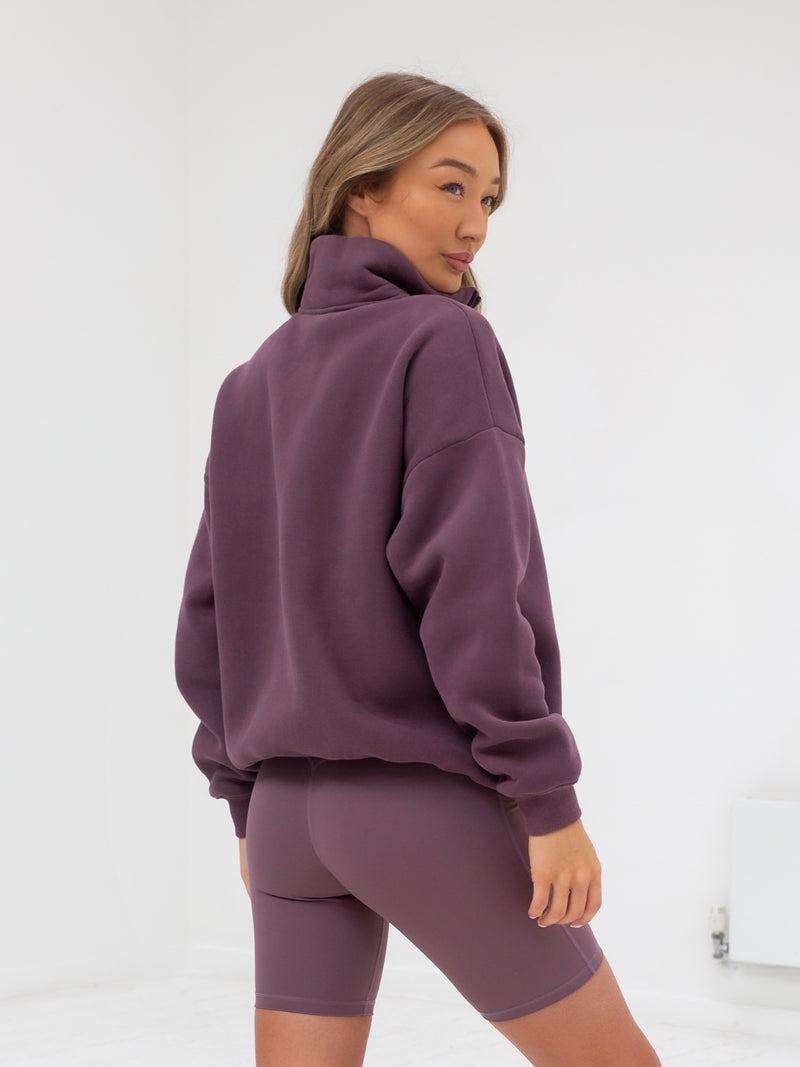 Ultimate 1/4 Zip Sweater - Light Plum