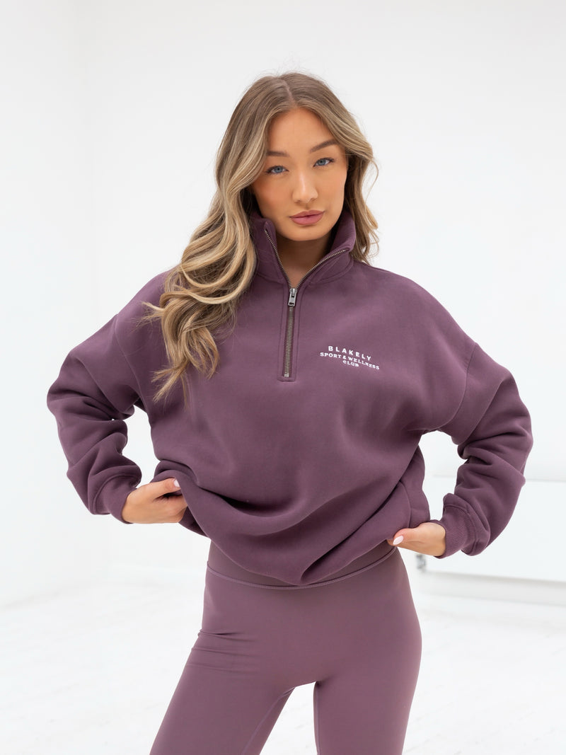 Ultimate 1/4 Zip Sweater - Light Plum