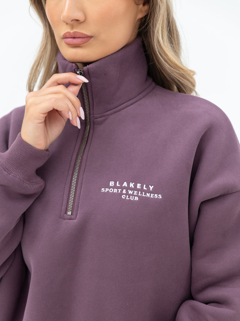 Ultimate 1/4 Zip Sweater - Light Plum