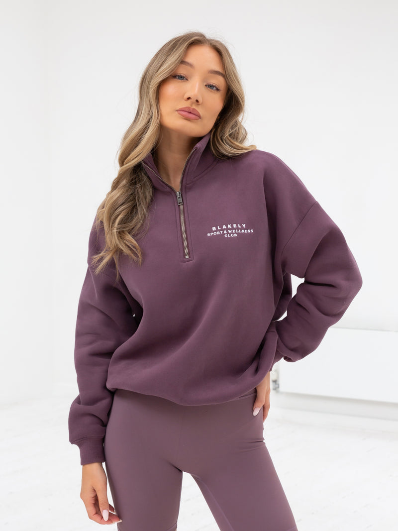 Ultimate 1/4 Zip Sweater - Light Plum