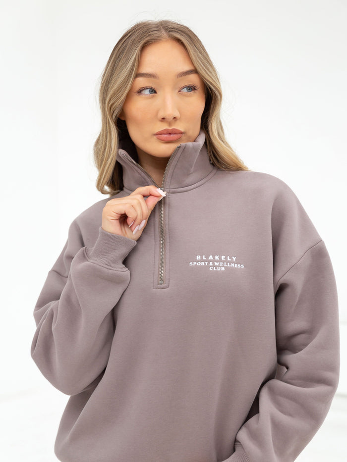 Ultimate 1/4 Zip Jumper - Pink Taupe
