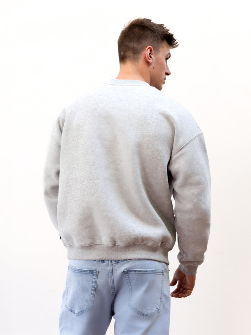 Legacy Relaxed Sweater - Marl Grey