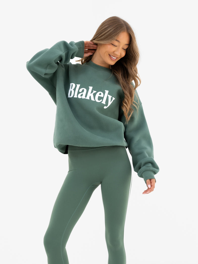 Jada Oversized Sweater - Vintage Green