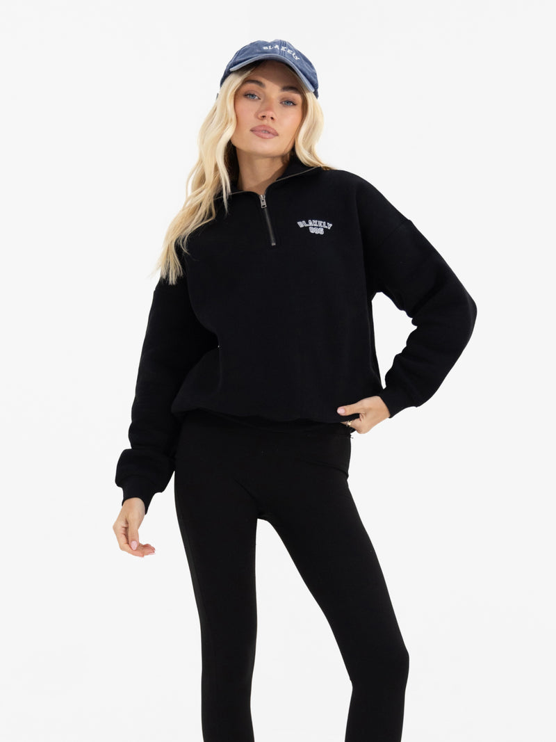 Alexis 1/4 Zip Sweater - Black